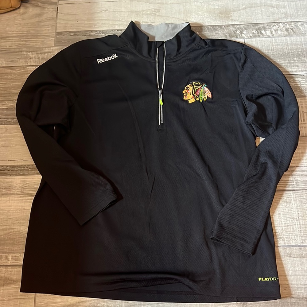 Chicago Blackhawks 1/4 zip Reebok pullover